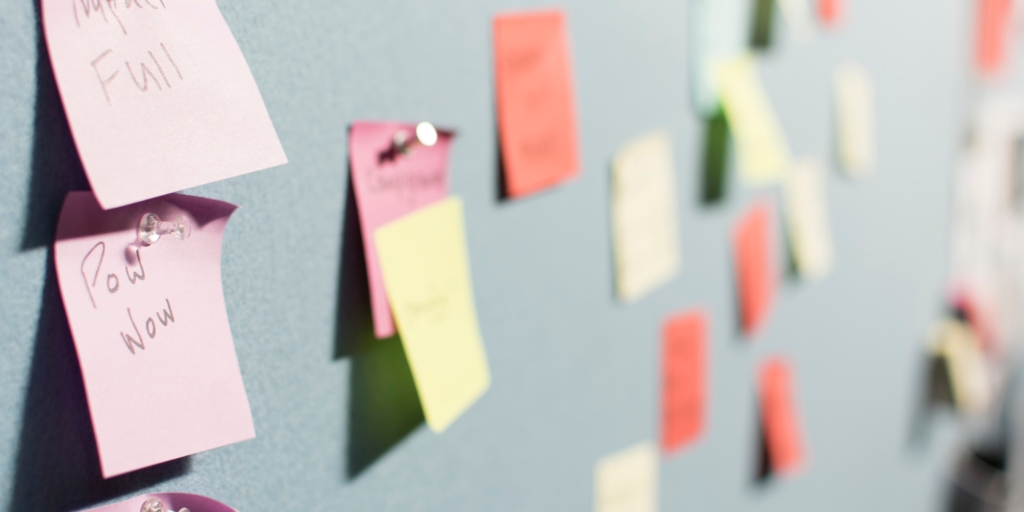 Post Its on wall Graphic